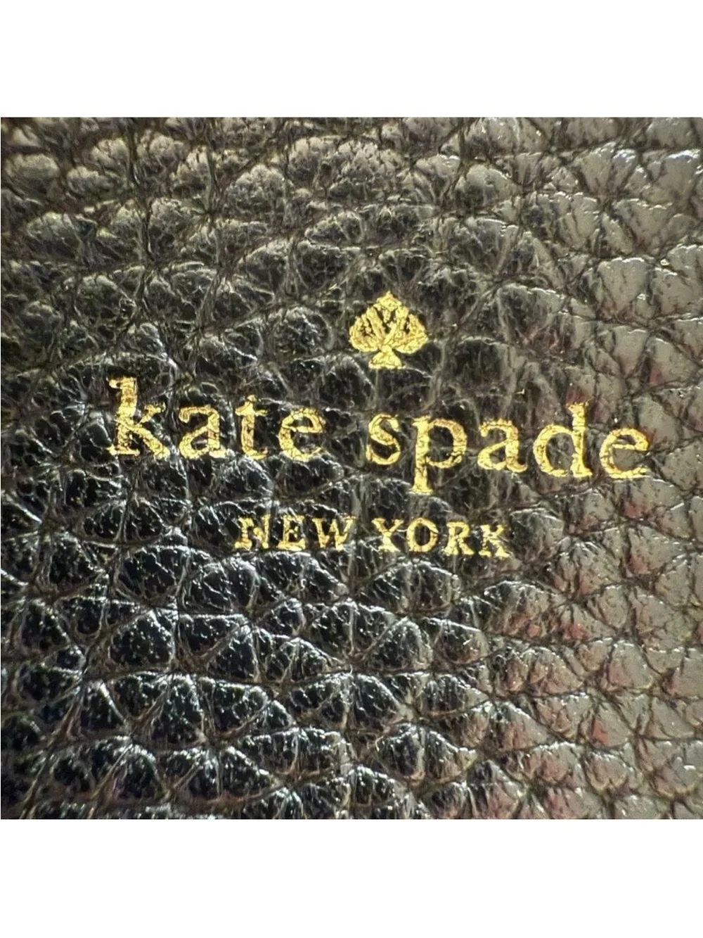 kate spade Black Pebbled Leather Crossbody with Gold Hardware